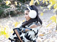 Lena The Plug exposes herself in the park in cold weather