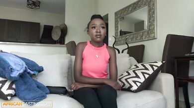 African casting with teen amateur