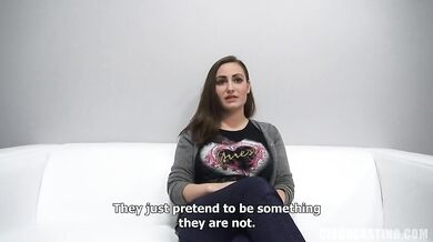 Amateur Marketa shows off her big natural tits