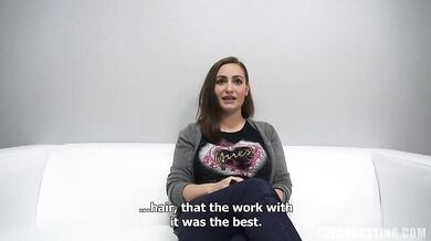 Amateur Marketa shows off her big natural tits