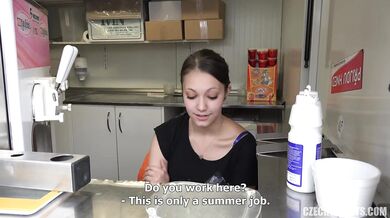 Eveline Dellai fucks stranger for quick cash