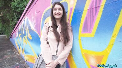 Public Agent - College art student with natural tits dares to have sex outside for first time