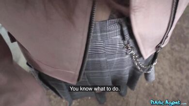 Public Agent - College art student with natural tits dares to have sex outside for first time