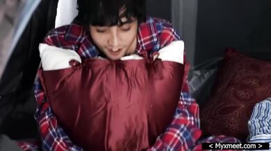 Britney Amber doing camp in bedroom